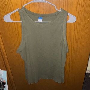 Olive Green Sleeveless Top